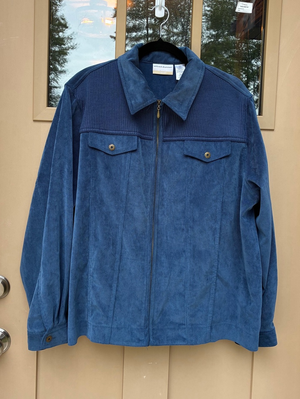 Alfred Dunner Lightweight Shirt Jacket Deep Blue Women's 20W